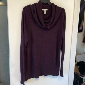 Cowl Neck sweater in plum by Ralsey